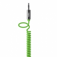 Belkin MIXIT↑ Coiled Cable Green - Кабель AUX jack-jack