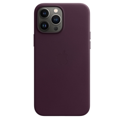 Чехол клип-кейс кожаный Apple Leather Case MagSafe для iPhone 13 Pro Max, цвет «тёмная вишня» (MM1M3ZE/A)