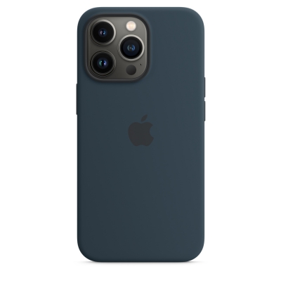 Чехол клип-кейс силиконовый Apple Silicone Case MagSafe для iPhone 13 Pro, цвет «синий омут» (MM2J3ZE/A)