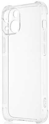 Чехол клип-кейс противоударный CTI для Apple iPhone 13 из силикона с усиленными уголками и с защитой объектива камеры (прозрачный)