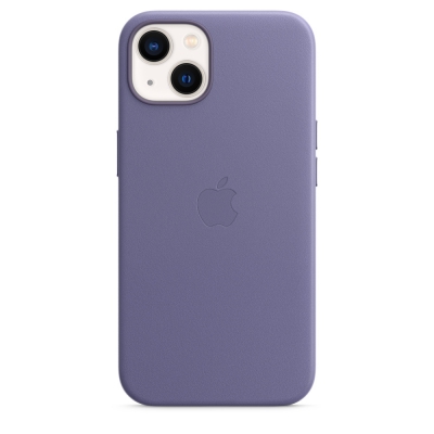 Чехол клип-кейс кожаный Apple Leather Case MagSafe для iPhone 13, цвет «сиреневая глициния» (MM163ZE/A)