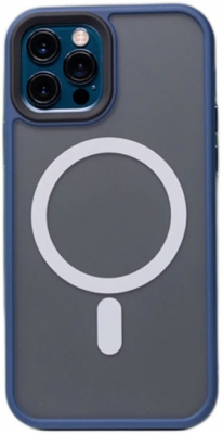 Чехол противоударный DFANS с Magsafe для iPhone 14 Pro (синий)