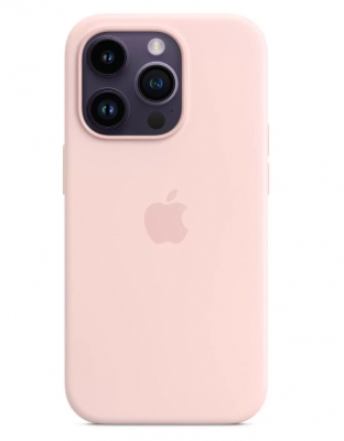 Чехол клип-кейс силиконовый Apple Silicone Case MagSafe для iPhone 14 Pro, цвет Chalk Pink «розовый мел» (MPTH3ZM/A)