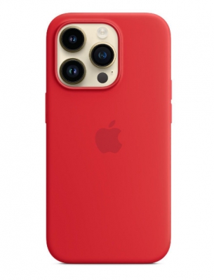 Чехол клип-кейс силиконовый Apple Silicone Case MagSafe для iPhone 14 Pro, цвет Product RED «Красный» (MPTG3ZM/A)