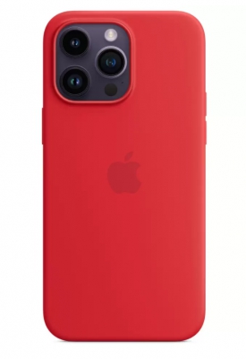 Чехол клип-кейс силиконовый Apple Silicone Case MagSafe для iPhone 14 Pro Max, цвет Product RED «Красный» (MPTW3ZM/A)