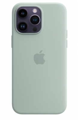 Чехол клип-кейс силиконовый Apple Silicone Case MagSafe для iPhone 14 Pro Max, цвет Succulent «сочный зеленый» (MPTY3)