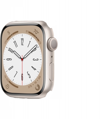 Часы Apple Watch Series 8, 45 мм, корпус из алюминия цвета «сияющая звезда», без ремешка (MNP93)