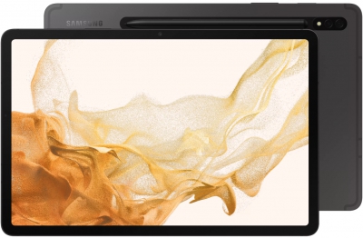 Планшет Samsung Galaxy Tab S8, 8 ГБ/128 ГБ, Wi-Fi + Cellular, графит (SM-X706)