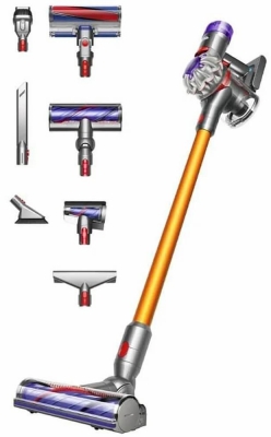 Вертикальный пылесос Dyson V8 Absolute (SV25), серебристый/желтый