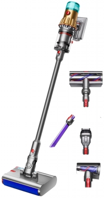 Вертикальный моющий пылесос Dyson V12s Detect Slim Submarine (SV46), жёлтый/никель