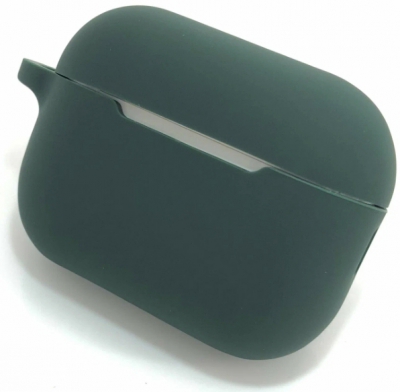 Чехол для Airpods Pro 2 Gurdini прорезиненный soft touch c карабином (зеленый)