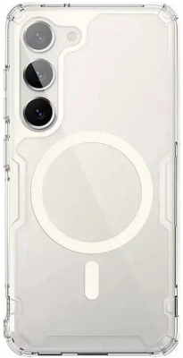 Чехол накладка Nillkin Nature Pro TPU Magnetic Case c поддержкой MagSafe для Samsung Galaxy S23 (SM-S911) прозрачный