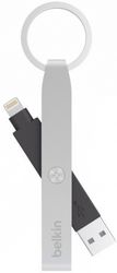 Кабель-брелок Belkin Apple 8pin-USB 2.4A (серебристый)