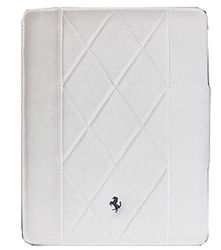 Чехол-книжка кожаный Ferrari Montecarlo White  для iPad 2,3 (белый)