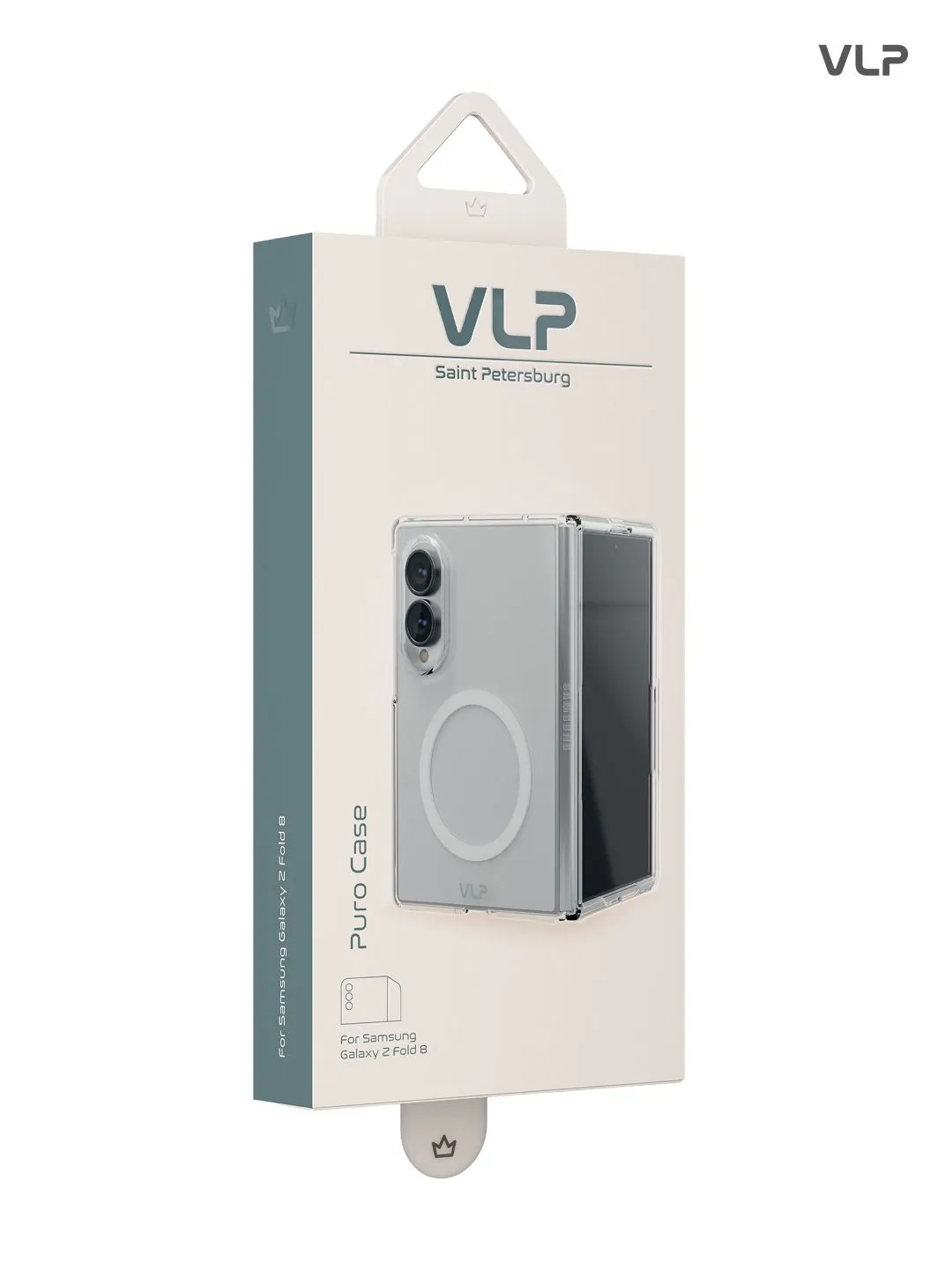 Чехол защитный VLP Puro Case с MagSafe для Samsung Galaxy Z Fold 8 (прозрачный)