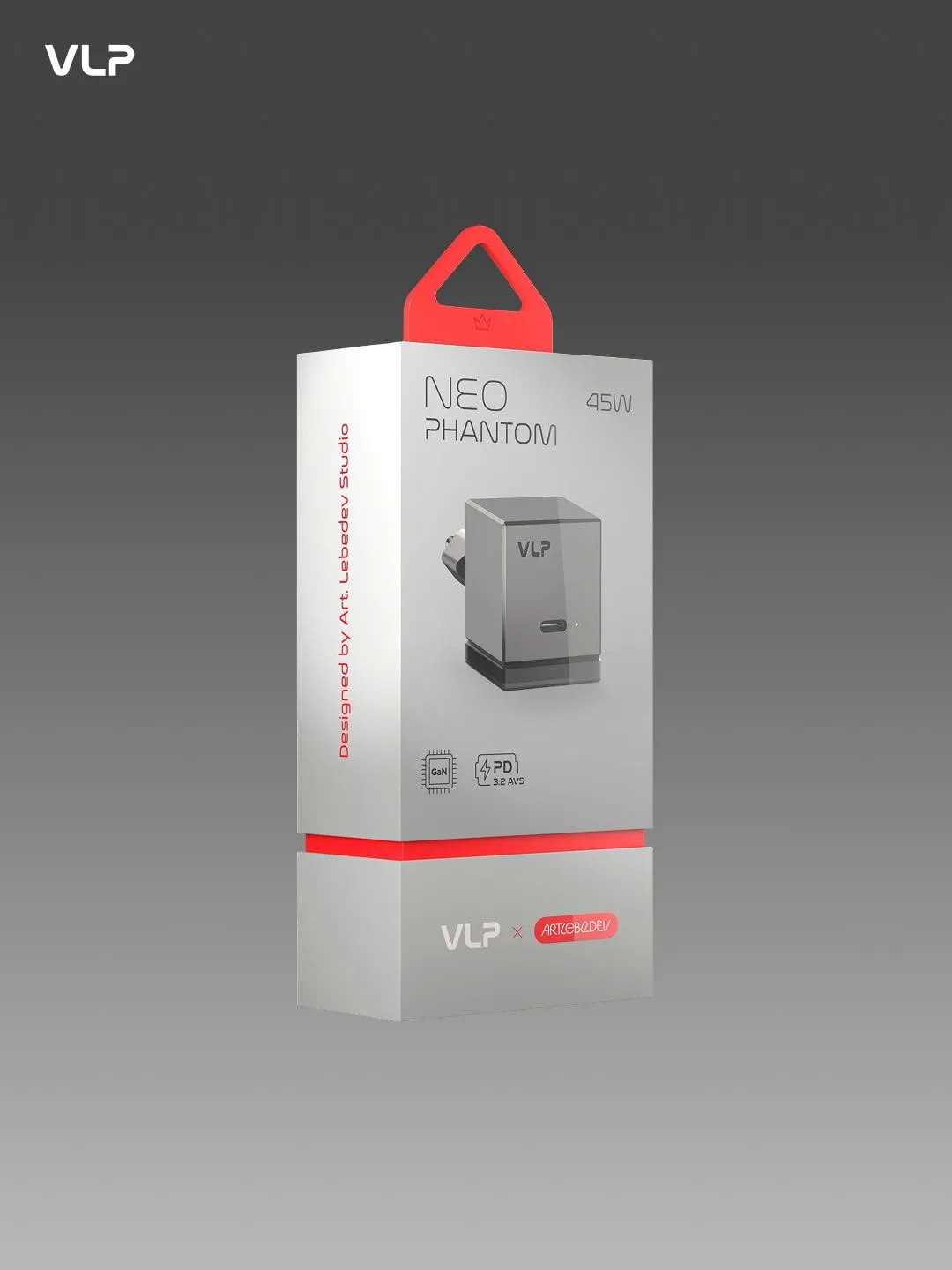Сетевое зарядное устройство VLP NEO 45Вт USB-С/QC 1075002 (Phantom, Фантом)