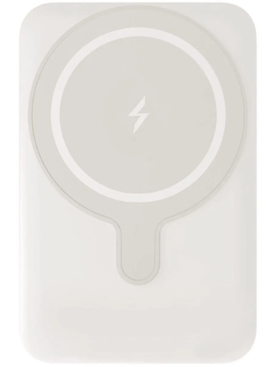 Внешний тонкий аккумулятор подставка VLP Magsafe PowerBank 5000mAh 1041001 с поддержкой Magsafe (белый)