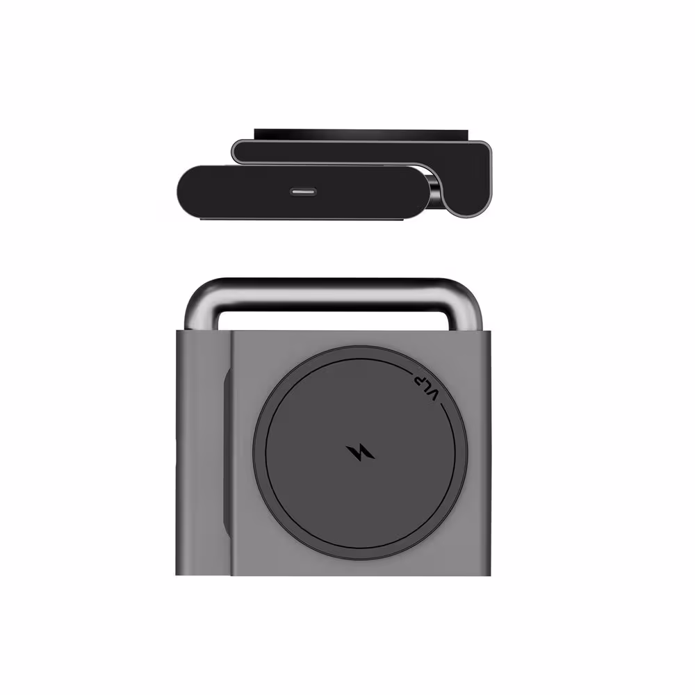 Беспроводная зарядная станция на два устройства VLP Zen Charger 2in1 1092015 с поддержкой MagSafe Qi2.2 25W для iPhone/Airpods (серый)