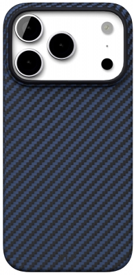 Чехол ультратонкий кевларовый VLP Kevlar Case с поддержкой MagSafe для iPhone 17 Pro Max (синий)