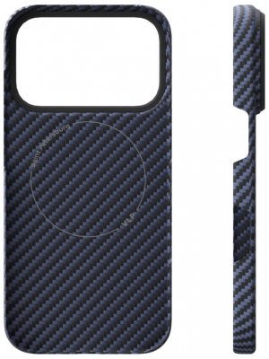 Чехол ультратонкий кевларовый VLP Kevlar Case с поддержкой MagSafe для iPhone 17 Pro Max (синий)