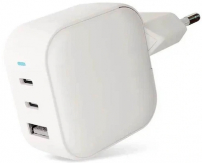 Сетевое зарядное устройство VLP G-Charge 65Вт USB-C+USB-C+USB-A/PD/QC (белый)