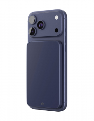 Металлический Внешний аккумулятор VLP Diamond Energy с поддержкой Magsafe  Qi2/SSB 5000mAh/3A/USB-C/CCC (темно-синий)