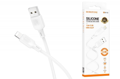 Кабель USB-A to Lightning BOROFONE BX113 2,4A 1м (белый)
