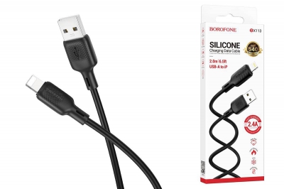 Кабель USB-A to Lightning BOROFONE BX113 2,4A 2м (черный)