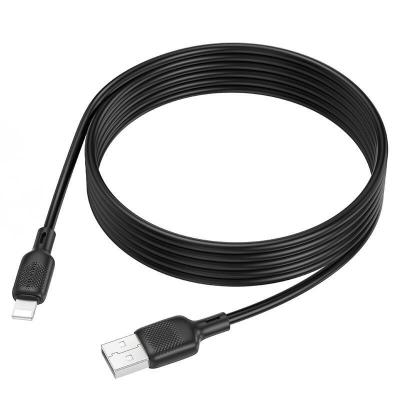 Кабель USB-A to Lightning BOROFONE BX113 2,4A 2м (черный)