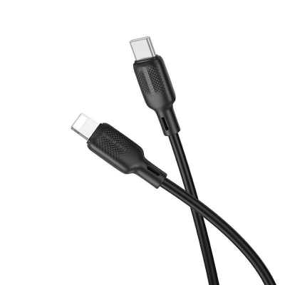 Кабель Type-C to Lightning BOROFONE BX113 Lenny 2,4A 1м (черный)