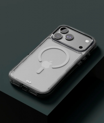 Чехол противоударный VLP  Bubble Case с поддержкой MagSafe для iPhone 17 Pro Max (прозрачный, белый)