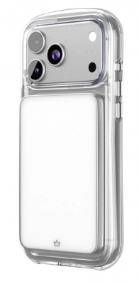 Чехол противоударный VLP  Bubble Case с поддержкой MagSafe для iPhone 17 Pro Max (прозрачный, белый)
