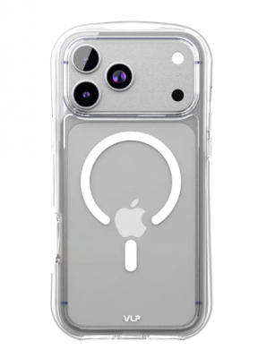 Чехол противоударный VLP  Bubble Case с поддержкой MagSafe для iPhone 17 Pro Max (прозрачный, белый)