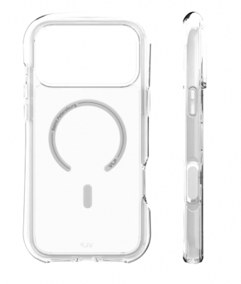 Чехол противоударный VLP  Bubble Case с поддержкой MagSafe для iPhone 17 Pro Max (прозрачный, белый)
