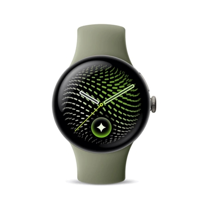 Часы Google Pixel Watch 5, 45 мм, корпус сатинового цвета, ремешок оливкового цвета (Satin/Olive)