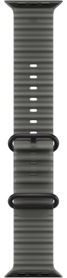 Часы Apple Watch Ultra 4 Cellular, 49 мм, корпус из титана чёрного цвета, ремешок Ocean полупрозрачного чёрного цвета (MJAY4)