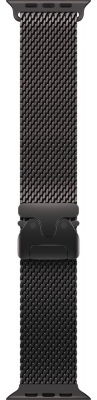 Часы Apple Watch Ultra 4 Cellular, 49 мм, корпус из титана чёрного цвета, миланский браслет чёрного цвета, размер S (MJAU4)