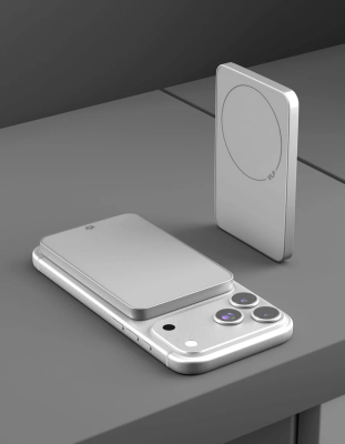 Металлический Внешний аккумулятор VLP Diamond Energy с поддержкой Magsafe  Qi2/SSB 5000mAh/3A/USB-C/CCC (белый)