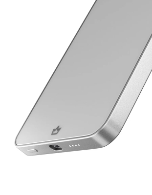 Металлический Внешний аккумулятор VLP Diamond Energy с поддержкой Magsafe  Qi2/SSB 5000mAh/3A/USB-C/CCC (белый)