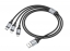 Кабель из нейлоновой оплетки  HOCO X102 3в1 USB to M+L+C 2.4A 1m (черный) Екатеринбург