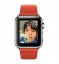 Apple Watch Корпус 38 мм, нержавеющая сталь, ремешок красного цвета с классической пряжкой (MMF82) цена