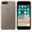 Чехол клип-кейс кожаный Apple Leather Case для iPhone 7 Plus/8 Plus, платиново-серый цвет (MQHJ2ZM/A) цена