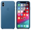 Чехол клип-кейс кожаный Apple Leather Case для iPhone XS Max, цвет «лазурная волна» (MTEW2ZM/A) цена