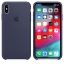 Чехол клип-кейс силиконовый Apple Silicone Case для iPhone XS Max, тёмно-синий цвет (MRWG2ZM/A) цена