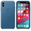 Чехол клип-кейс кожаный Apple Leather Case для iPhone XS, цвет «лазурная волна» (MTET2ZM/A) купить