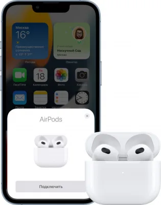 Беспроводные наушники Apple AirPods 3,  Lightning (MPNY3) 2021г.