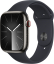 Apple Watch Series 9 Cellular, 45 мм, корпус из нержавеющей стали графитового цвета, спортивный ремешок цвета «тёмная ночь», размер M/L (MRMW3)