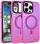 Чехол накладка противоударный Gurdini Asty Series с поддержкой Magsafe для iPhone 15 Pro (6.1) (Красная Роза)