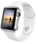 Apple Watch steel white Корпус 38 мм, нержавеющая сталь, белый спортивный ремешок (38mm Stainless Steel Case with White Sport Band) (MJ302)