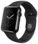 Apple Watch Steel Black Корпус 42 мм, нержавеющая сталь, чёрный спортивный ремешок (42mm Stainless Steel Case with Black Sport Band) 